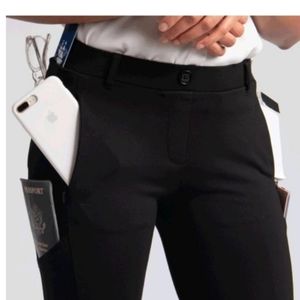 Betabrand_8 "Plentiful Pockets" comfy Dress Pant, L S-Petite, Straight Leg